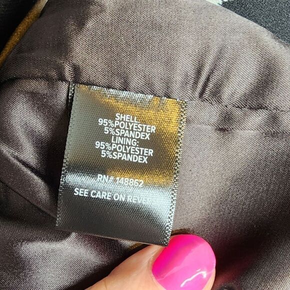 5X 28W Torrid Black White Retro Gingham Plaid Blazer Crepe Open Shawl Collar Plu - Picture 8 of 10